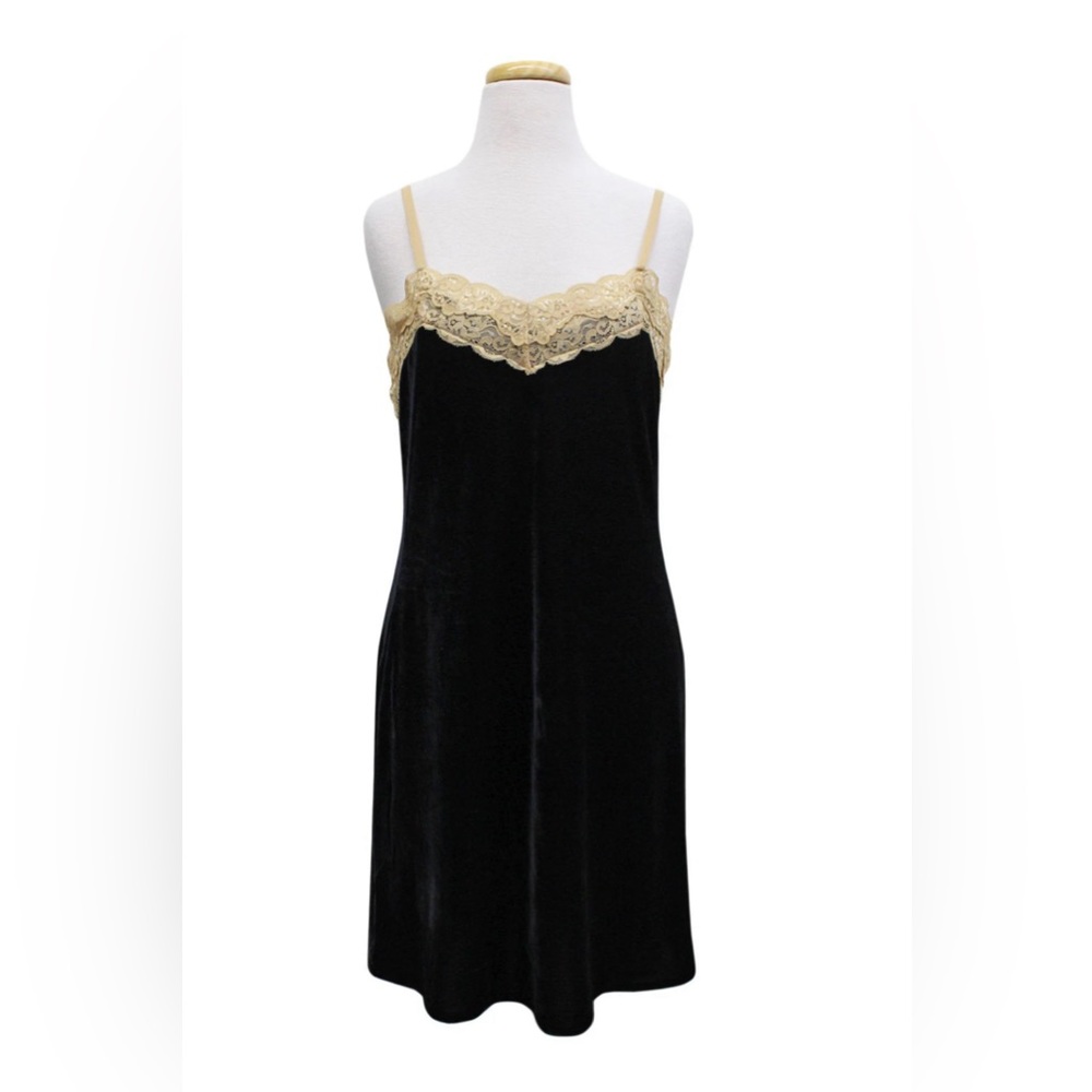 🖤Aratta Silent Journey Without Yiu Boho Black Velvet Slip Dress🖤